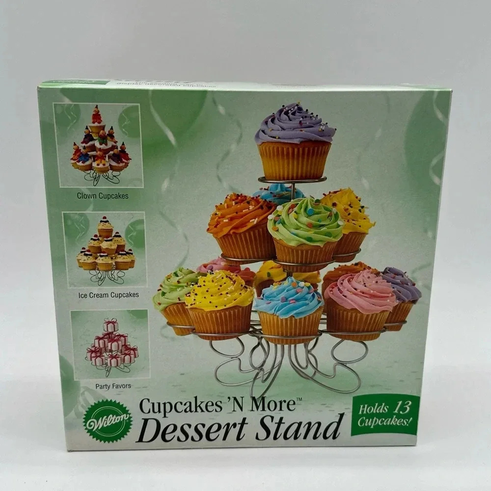 Wilton Cupcakes N' More Metal Dessert Stand Party Display for 13 Cupcakes-NEW!